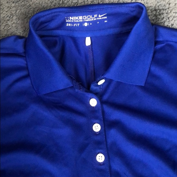 Nike Golf sz sm Dri Fit blue polo. - Picture 2 of 3